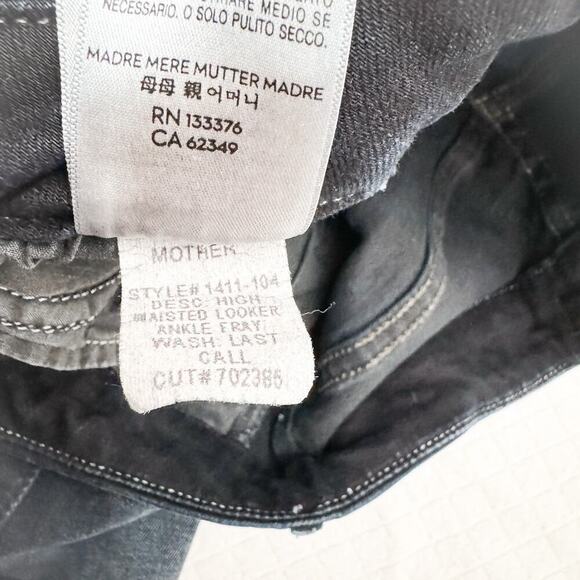 Mother High Waisted Looker Ankle Fray Last Call Denim Jeans Dk Wash Size 26 - Picture 7 of 10